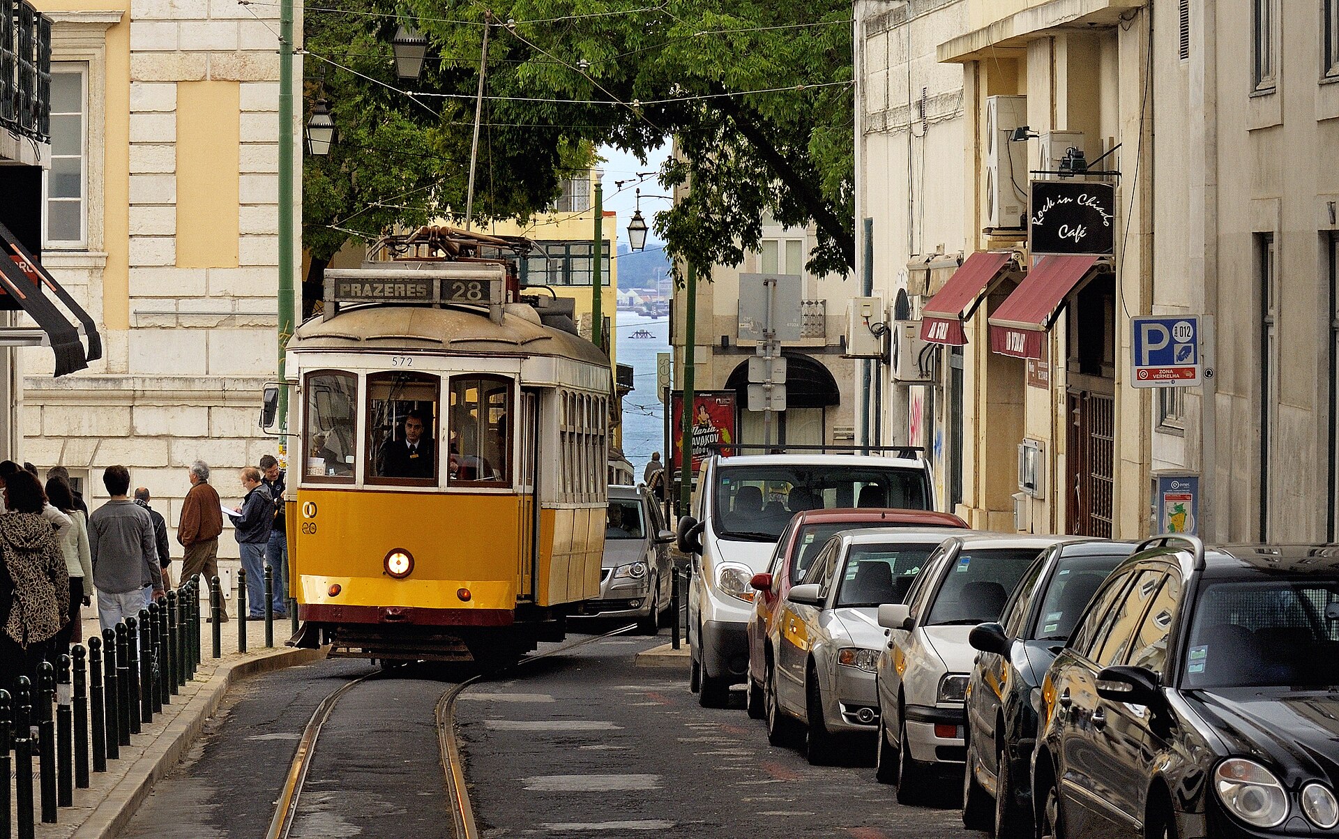 Historická električka 28 v Lisabone
